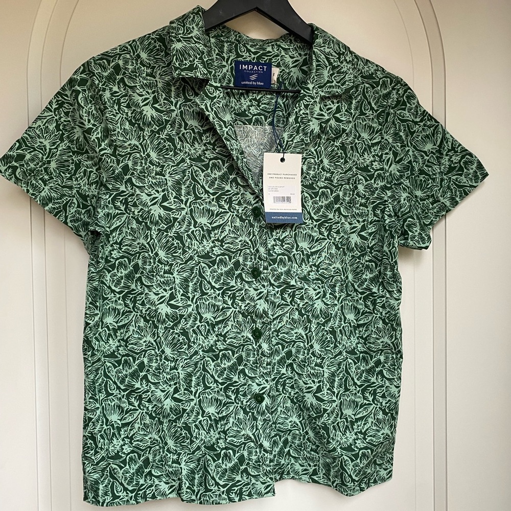NWT United by Blue Women’s Small Camp Shirt Hunter Green